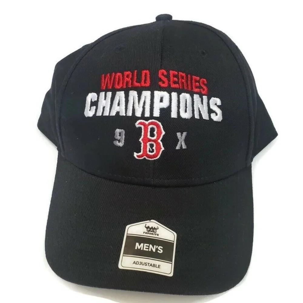 MLB Boston Red Sox Mens Adjustable Cap Hat Fan Favorite World Series Champs 9X